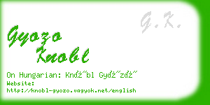 gyozo knobl business card